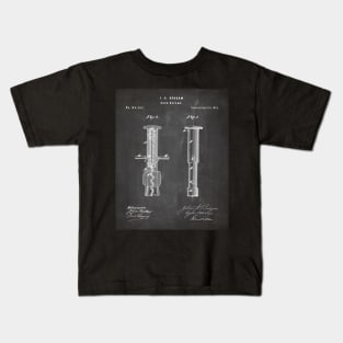 Corkscrew Patent - Wine Lover Home Kitchen Art - Black Chalkboard Kids T-Shirt